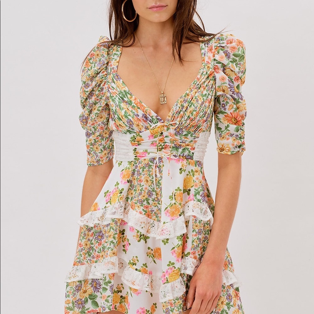 For love and lemons Rosalyn mini dress L